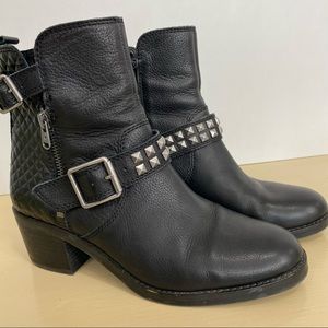 Lucky Brand studded heeled boots black Size 7.5